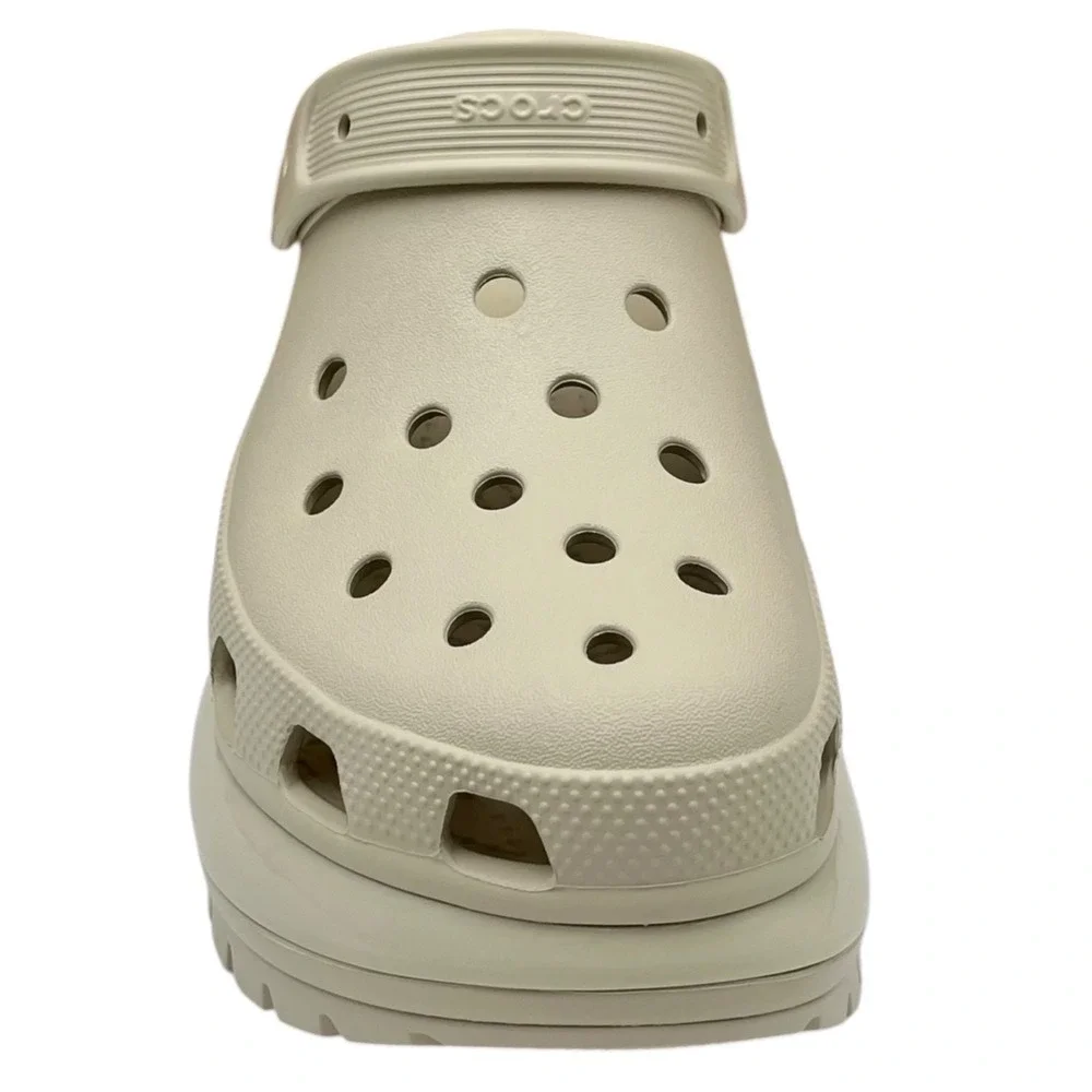 Crocs Women's Mega Crush Chunky Platform Clogs Size 9 Bone Beige Slip-on Sandals